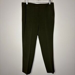 Black‎ Label by Evan Picone Trouser Dress Pant Wm 8 Green Straight Taper Career